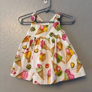 Mayoral white colorful ice cream macaron print sleeveless dress 6 months